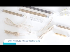 Đèn hồng ngoại ống đôi mạ vàng, đèn hồng ngoại sóng ngắn sưởi ấm công nghiệp