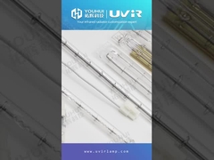 Sơn vàng đèn sưởi nhiệt hồng ngoại ống kép halogen