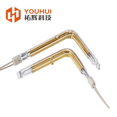 Giá tốt. Double Tube Short Wave Gold-Plated Quartz Infrared Heating Lamp with 11x23mm Quartz Tube 55-575V Voltage and 200-6000W Power trực tuyến