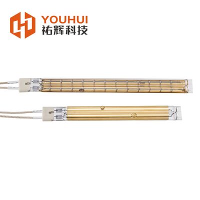 Đèn hồng ngoại ống đôi mạ vàng với bảo hành 5000 giờ và dây tóc vonfram cho hiệu quả sưởi ấm cao