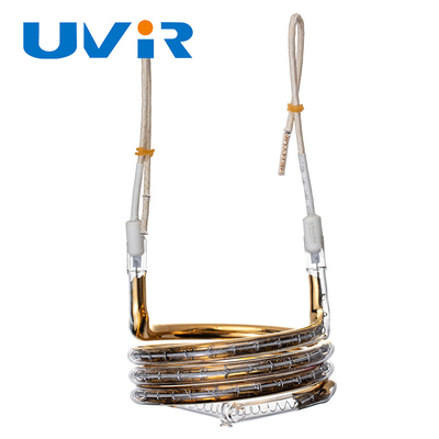 UVIR Tùy chỉnh vòng hình dạng phần tử sưởi ấm Ống tản nhiệt tráng vàng 2700w 380v
