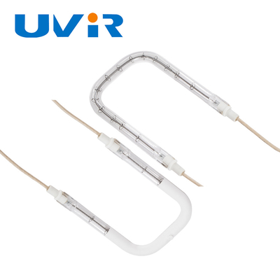 Ống đèn sưởi hồng ngoại Halogen nửa tráng phủ màu trắng Hình chữ U