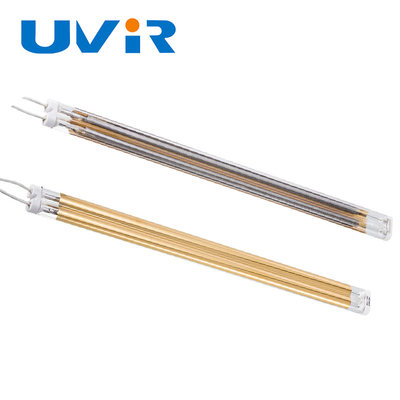 Good price Đèn sưởi hồng ngoại tản nhiệt sóng trung bình đôi ống mạ vàng trực tuyến