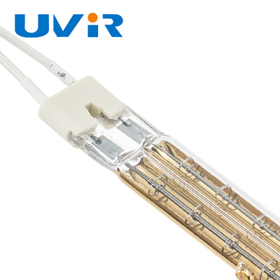 Good price Đèn hồng ngoại ống đôi mạ vàng, đèn hồng ngoại sóng ngắn sưởi ấm công nghiệp trực tuyến