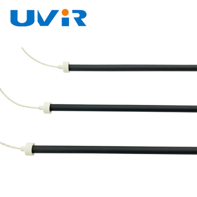 Tùy chỉnh UVIR Đèn sưởi hồng ngoại 1500W Thạch anh hồng ngoại sóng dài màu đen