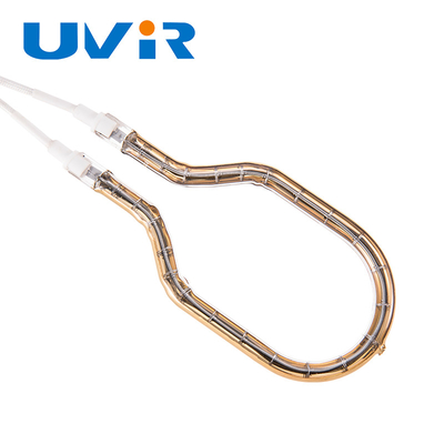 Good price 55-575V điện áp đầu vào ống thạch anh rõ ràng đèn hồng ngoại sóng ngắn với phản xạ vàng trực tuyến