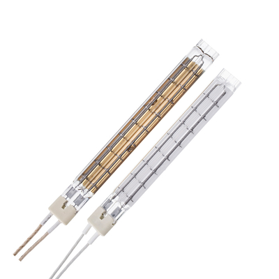 Good price Sơn vàng đèn sưởi nhiệt hồng ngoại ống kép halogen trực tuyến