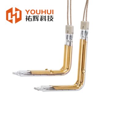Giá tốt. L Shape Gold Coated Infrared Heating Element Tube with Visible Light Transmission >93% and UV Light Transmission >85% for Industrial Applications trực tuyến