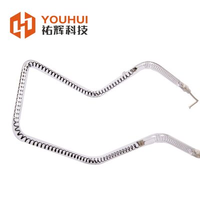 Đèn sưởi hồng ngoại sợi cacbon sóng trung bình với ống thạch anh để chữa nhanh và thời gian phản ứng 1s