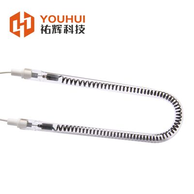 Giá tốt. Đèn sưởi hồng ngoại bằng sợi cacbon hình chữ U với nhiệt độ sợi 1100-2600 °C và phản xạ vàng trực tuyến
