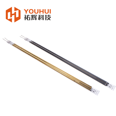 Giá tốt. Đèn sưởi hồng ngoại sợi cacbon phủ bằng vàng ống kép với phạm vi công suất 200-4000W trực tuyến