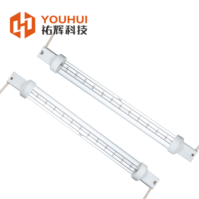 Giá tốt. Máy sưởi halogen hồng ngoại sóng ngắn công nghiệp với thời gian hoạt động 5000h, nhiệt độ sợi 1100-2600 °C và chiều dài sưởi ấm 50-1500mm trực tuyến