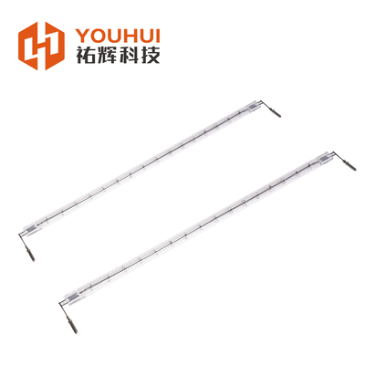 Đèn sưởi halogen hồng ngoại bằng thủy tinh thạch anh trong suốt loại chân cắm với thời gian phản hồi 1-3 giây cho ứng dụng sưởi ấm công nghiệp