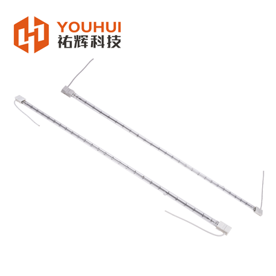 Giá tốt. Đèn sưởi hồng ngoại halogen ống thẳng đơn với thời gian hoạt động 5000 giờ và thời gian phản hồi 1 giây cho gia nhiệt sơ bộ công nghiệp sóng ngắn trực tuyến