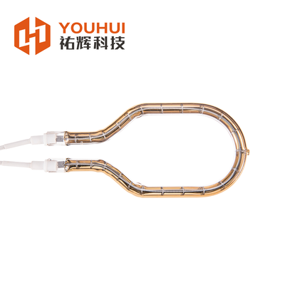 Giá tốt. Đèn hồng ngoại vòng ống đơn được phủ vàng để hàn nhựa và ứng dụng sưởi hồng ngoại tròn online