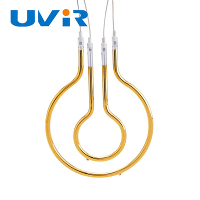 Good price Đèn hồng ngoại hình tròn phản xạ vàng Ống thạch anh Sóng ngắn trực tuyến